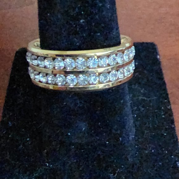 Jewelry - Double Row Diamond Simulant Eternity Band